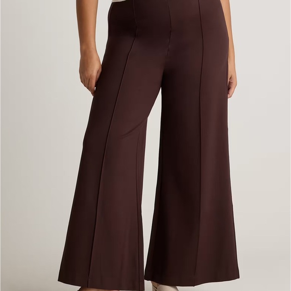 Quince Pants - Quince Espresso Ultra-Stretch Ponte Super Wide Leg Pants